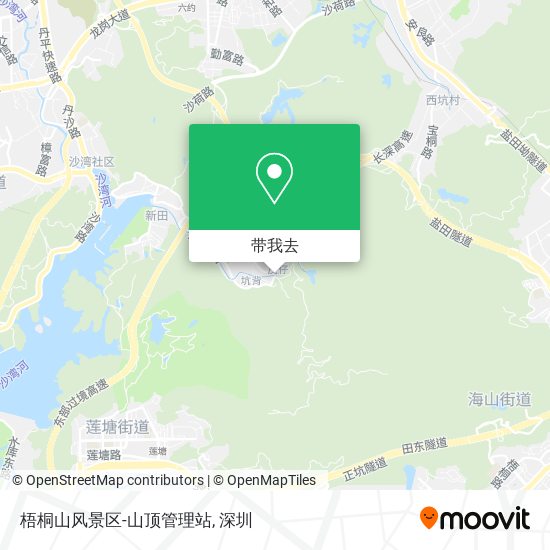 梧桐山风景区-山顶管理站地图