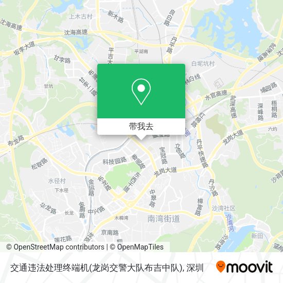 交通违法处理终端机(龙岗交警大队布吉中队)地图