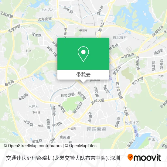 交通违法处理终端机(龙岗交警大队布吉中队)地图