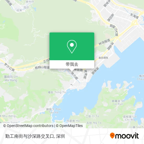 勤工南街与沙深路交叉口地图
