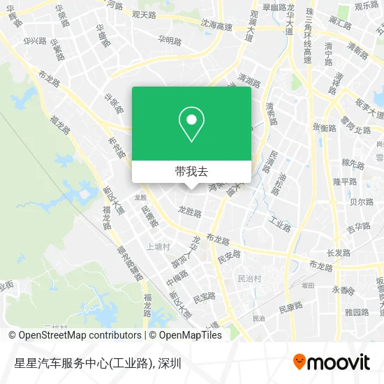 星星汽车服务中心(工业路)地图