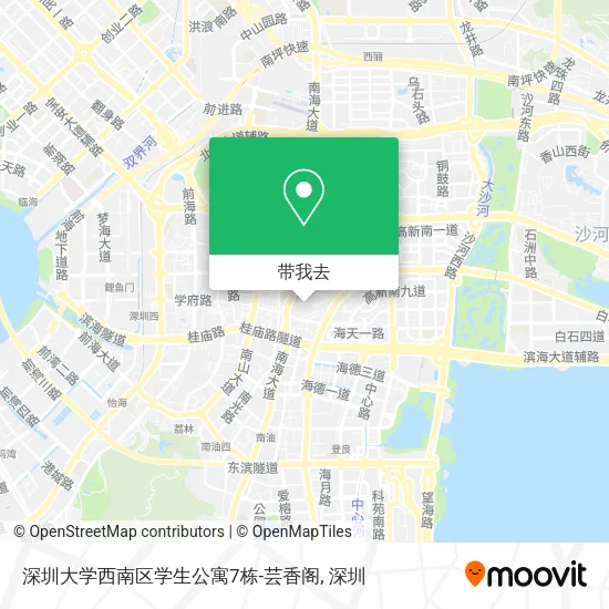 深圳大学西南区学生公寓7栋-芸香阁地图