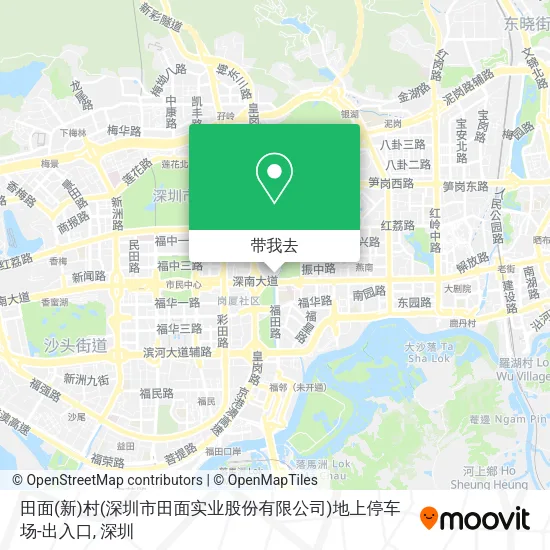 田面(新)村(深圳市田面实业股份有限公司)地上停车场-出入口地图