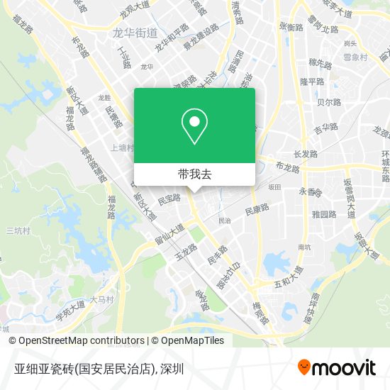 亚细亚瓷砖(国安居民治店)地图