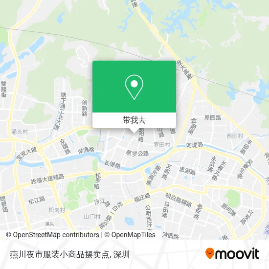 燕川夜市服装小商品摆卖点地图