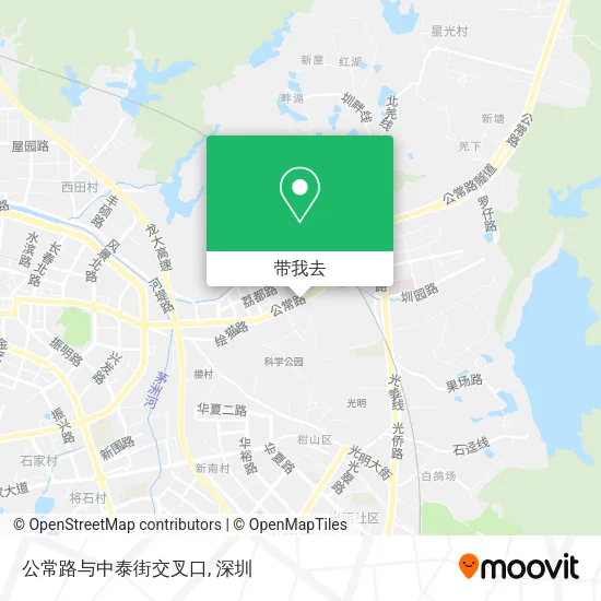公常路与中泰街交叉口地图