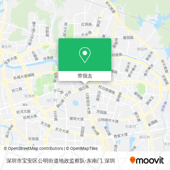 深圳市宝安区公明街道地政监察队-东南门地图
