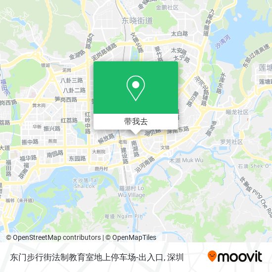 东门步行街法制教育室地上停车场-出入口地图