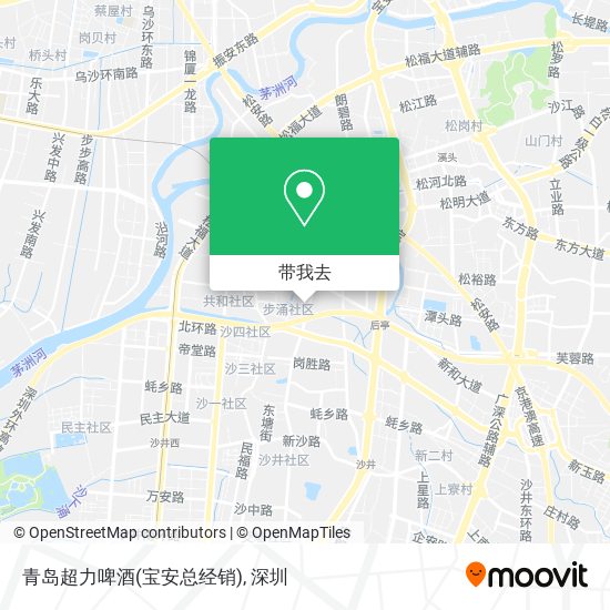 青岛超力啤酒(宝安总经销)地图