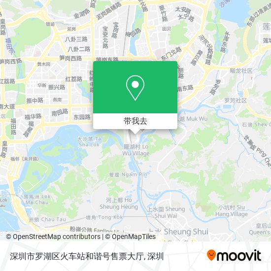 深圳市罗湖区火车站和谐号售票大厅地图
