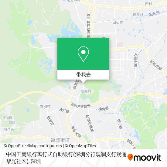 中国工商银行离行式自助银行(深圳分行观澜支行观澜黎光社区)地图