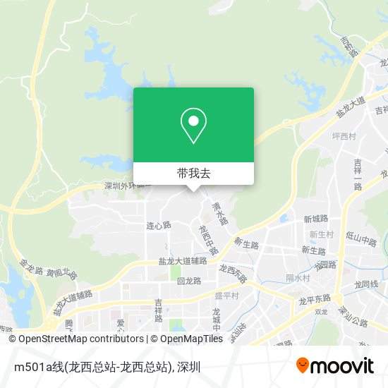 m501a线(龙西总站-龙西总站)地图