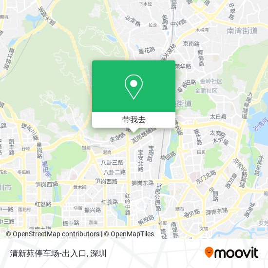 清新苑停车场-出入口地图