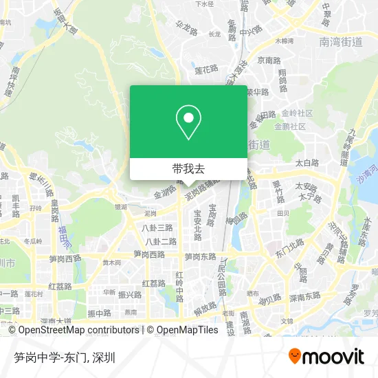 笋岗中学-东门地图
