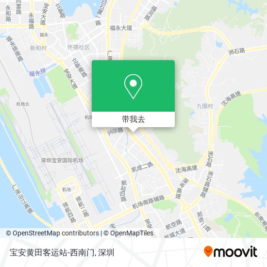 宝安黄田客运站-西南门地图