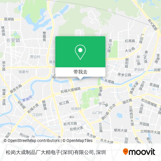 松岗大成制品厂大精电子(深圳)有限公司地图