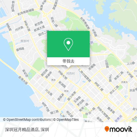 深圳冠月精品酒店地图
