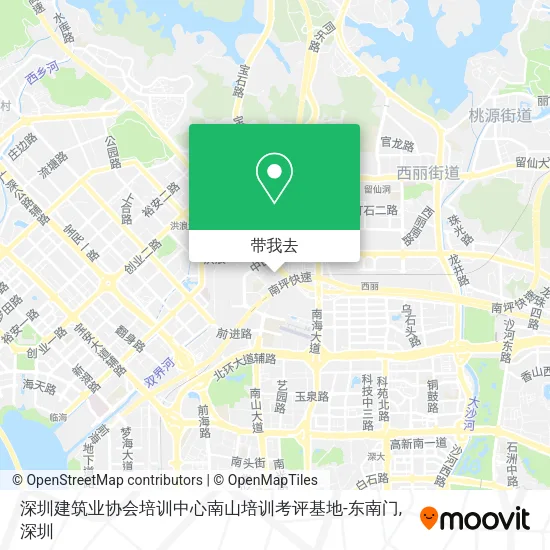 深圳建筑业协会培训中心南山培训考评基地-东南门地图