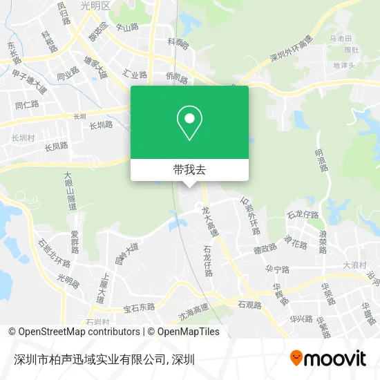 深圳市柏声迅域实业有限公司地图