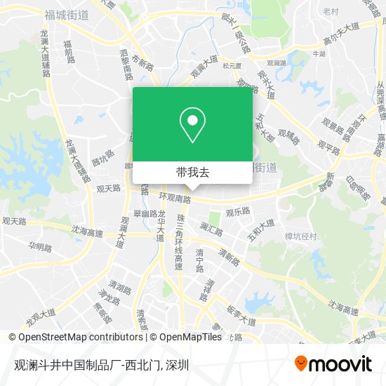 观澜斗井中国制品厂-西北门地图