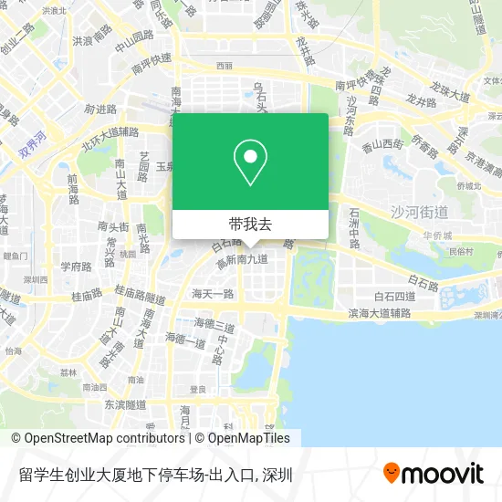 留学生创业大厦地下停车场-出入口地图