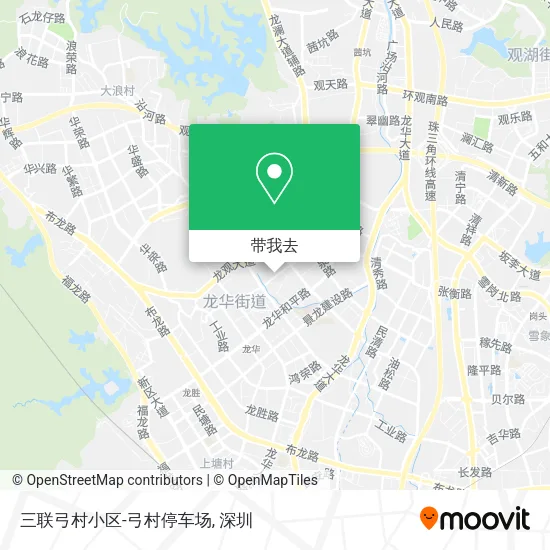 三联弓村小区-弓村停车场地图