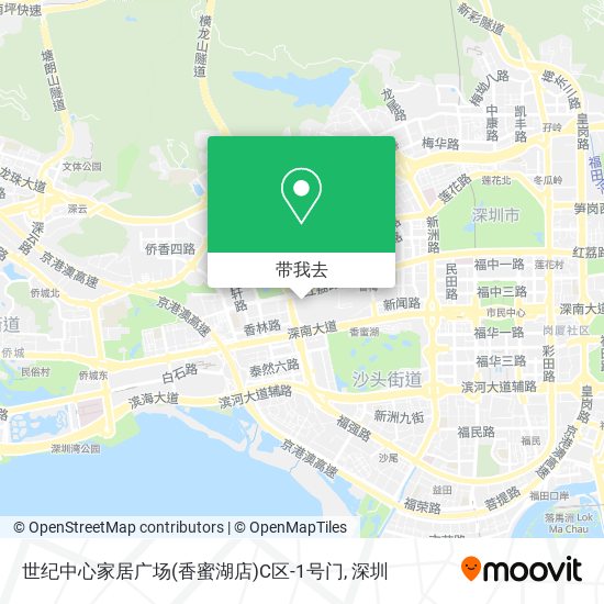 世纪中心家居广场(香蜜湖店)C区-1号门地图