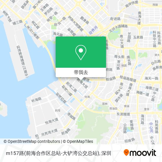 m157路(前海合作区总站-大铲湾公交总站)地图