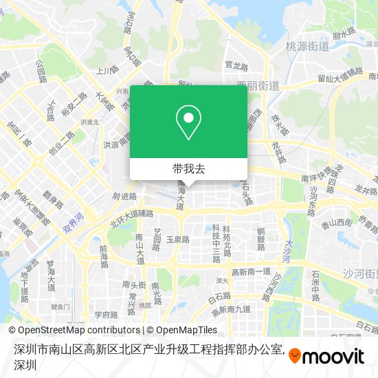 深圳市南山区高新区北区产业升级工程指挥部办公室地图