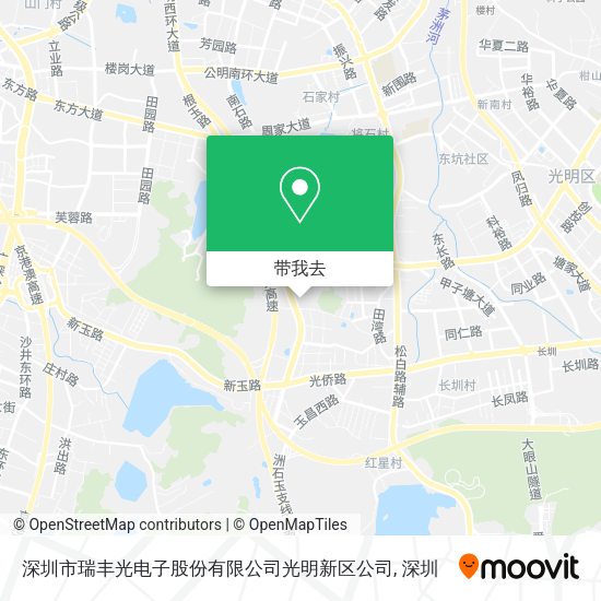深圳市瑞丰光电子股份有限公司光明新区公司地图