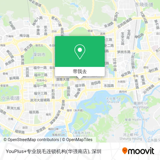 YouPlus+专业脱毛连锁机构(华强南店)地图