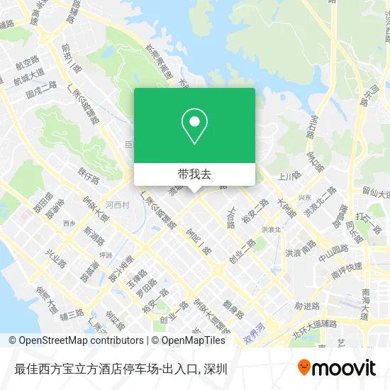 最佳西方宝立方酒店停车场-出入口地图