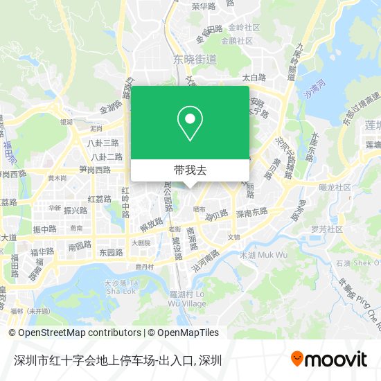深圳市红十字会地上停车场-出入口地图