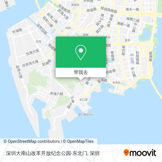 深圳大南山改革开放纪念公园-东北门地图