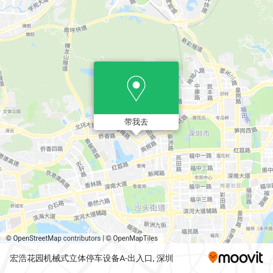 宏浩花园机械式立体停车设备A-出入口地图