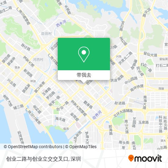 创业二路与创业立交交叉口地图