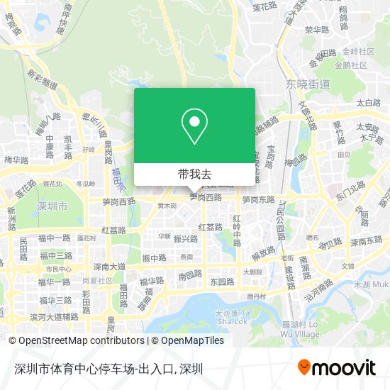 深圳市体育中心停车场-出入口地图