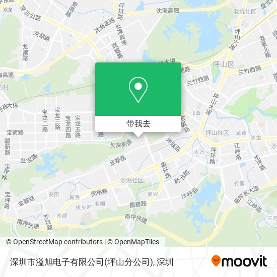 深圳市溢旭电子有限公司(坪山分公司)地图