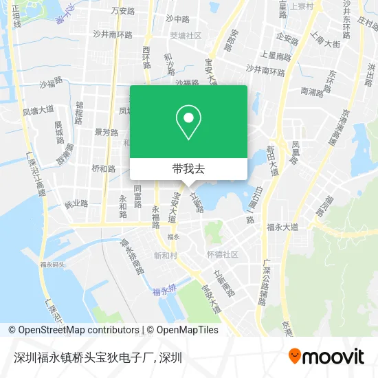 深圳福永镇桥头宝狄电子厂地图