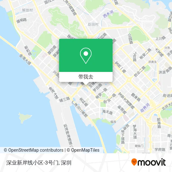 深业新岸线小区-3号门地图