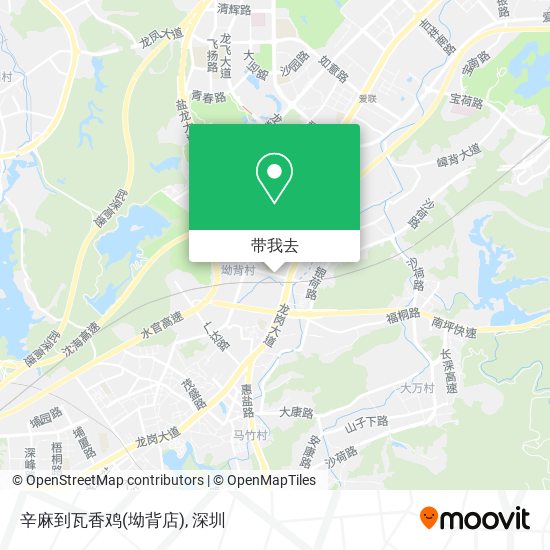 辛麻到瓦香鸡(坳背店)地图