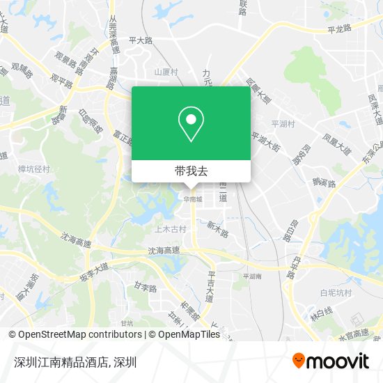 深圳江南精品酒店地图