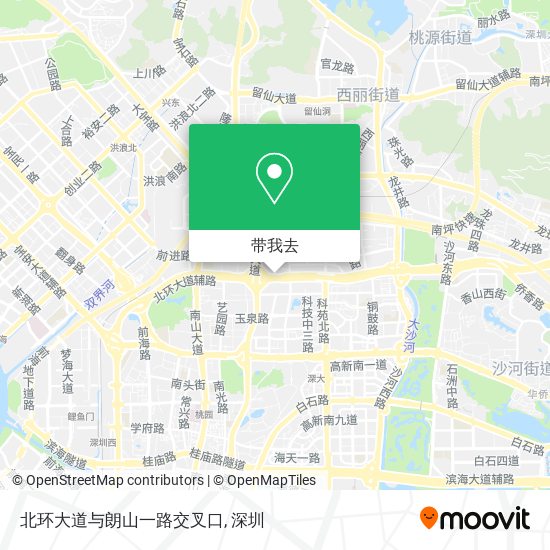 北环大道与朗山一路交叉口地图