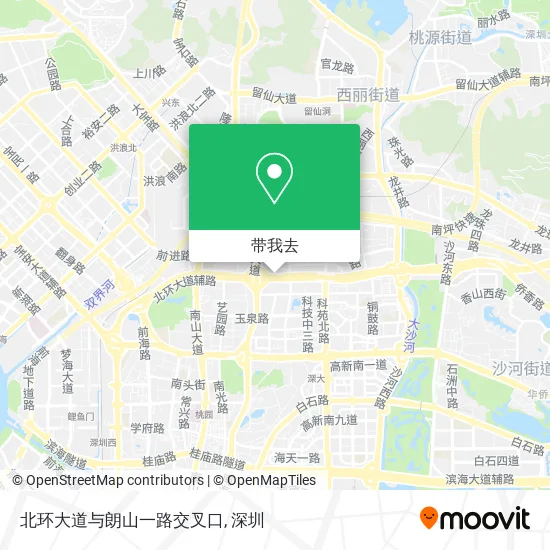 北环大道与朗山一路交叉口地图