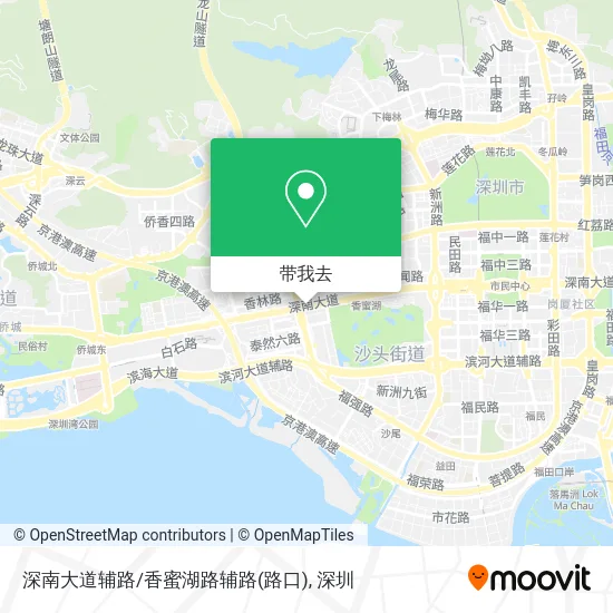 深南大道辅路/香蜜湖路辅路(路口)地图