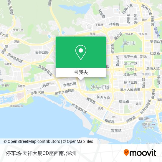 停车场-天祥大厦CD座西南地图