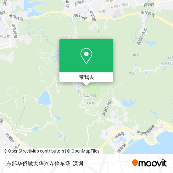 东部华侨城大华兴寺停车场地图