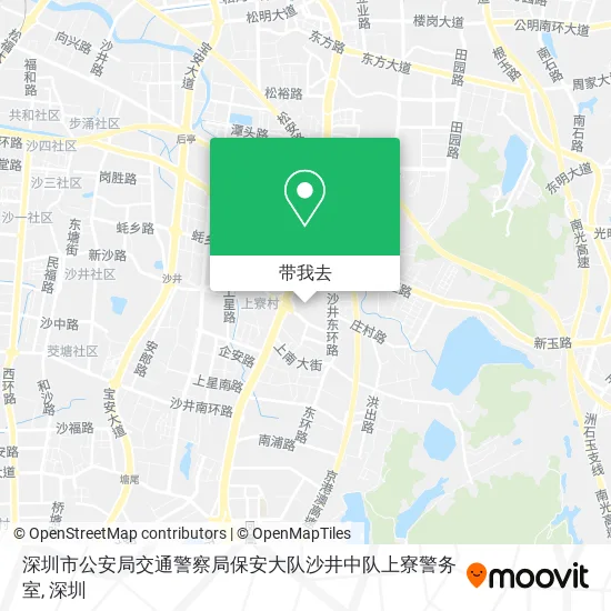 深圳市公安局交通警察局保安大队沙井中队上寮警务室地图