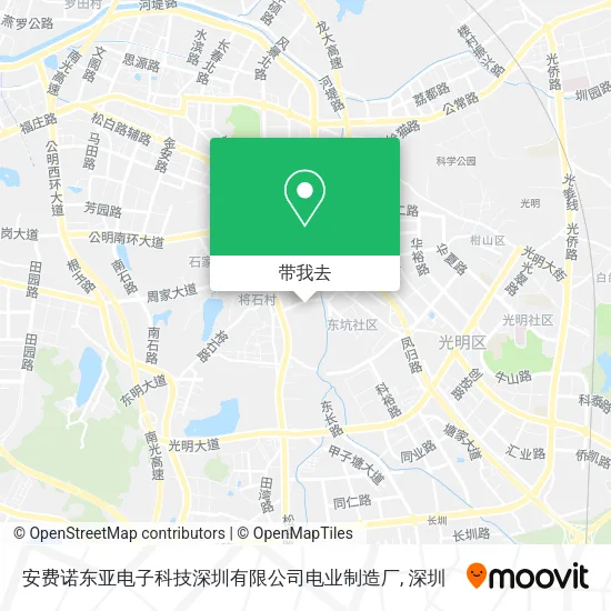 安费诺东亚电子科技深圳有限公司电业制造厂地图
