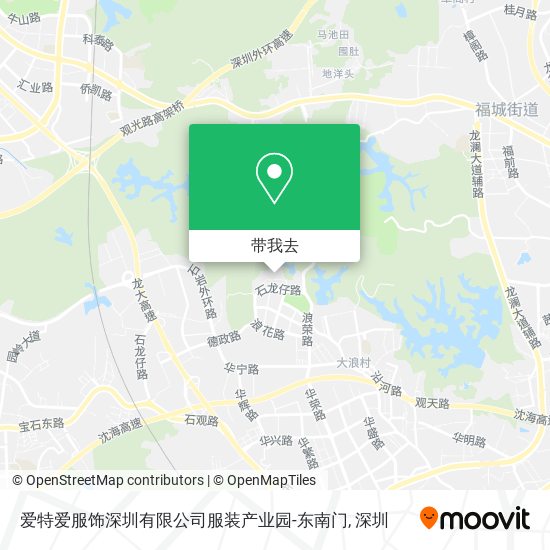 爱特爱服饰深圳有限公司服装产业园-东南门地图